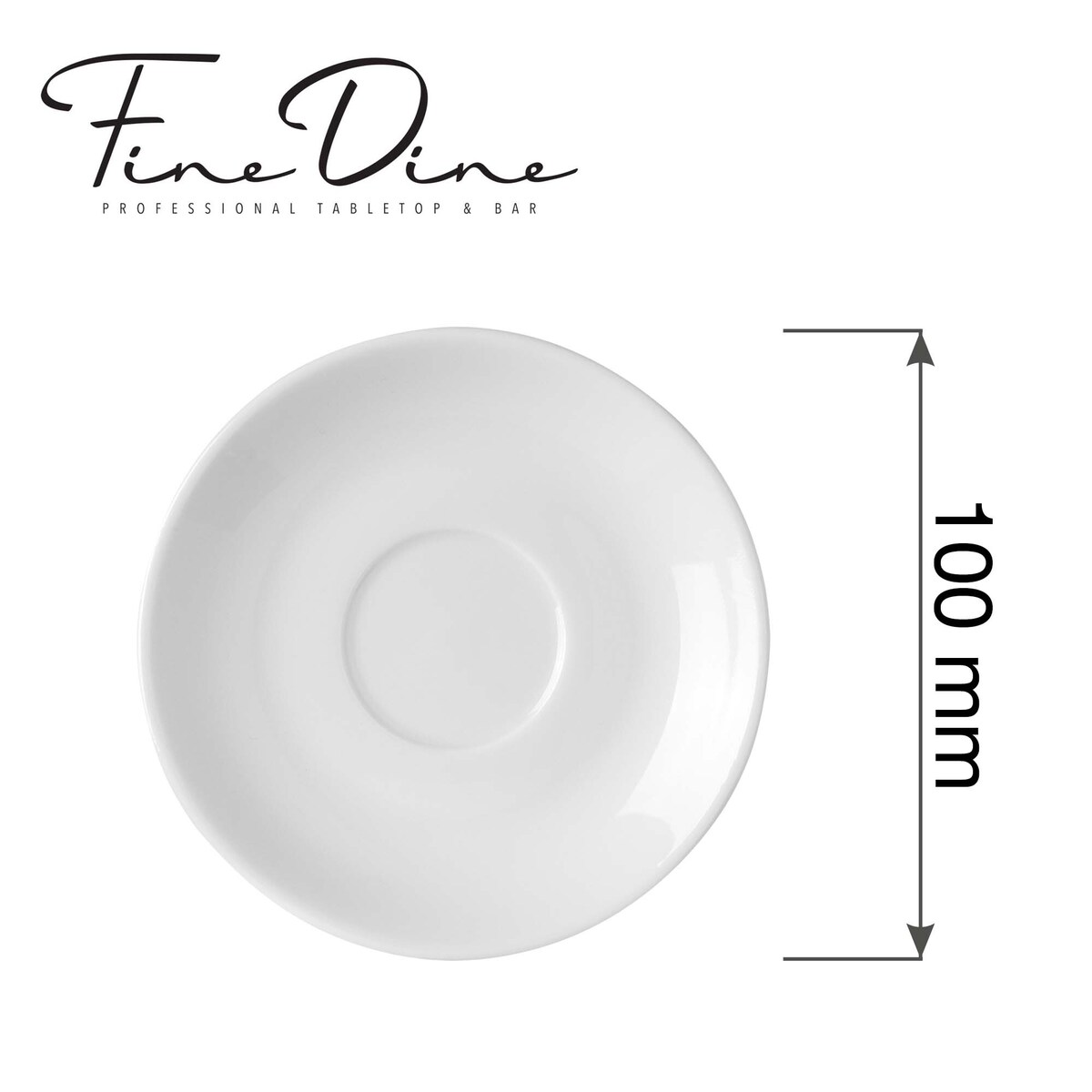 Spodek do filiżanki eleganckiej espresso Pure Bianco, 100mm