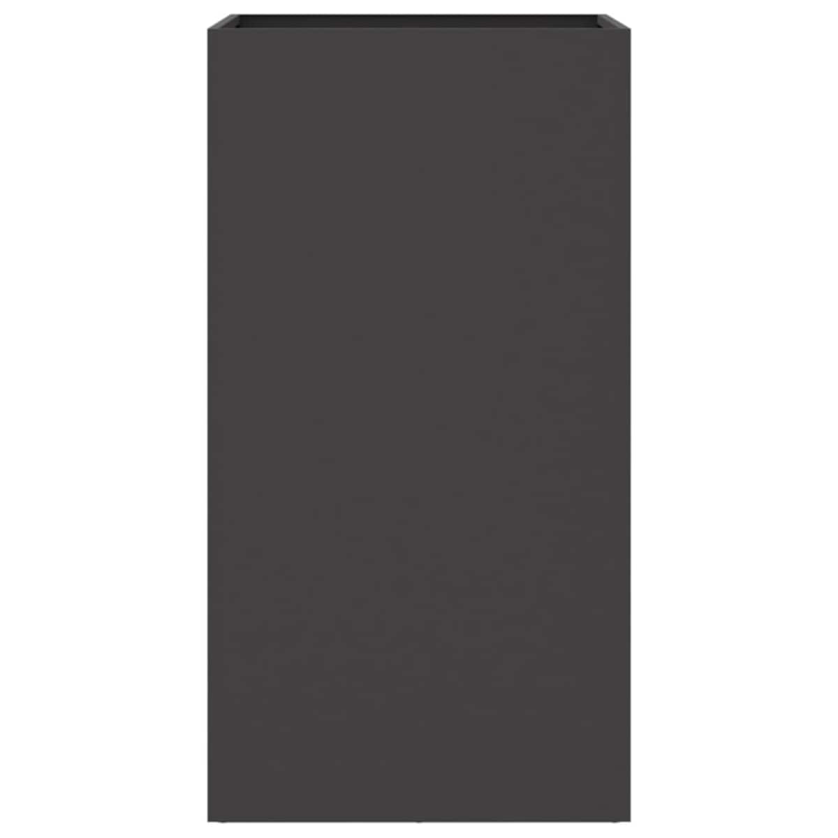 vidaXL Donica, czarna, 42x38x75 cm, stal