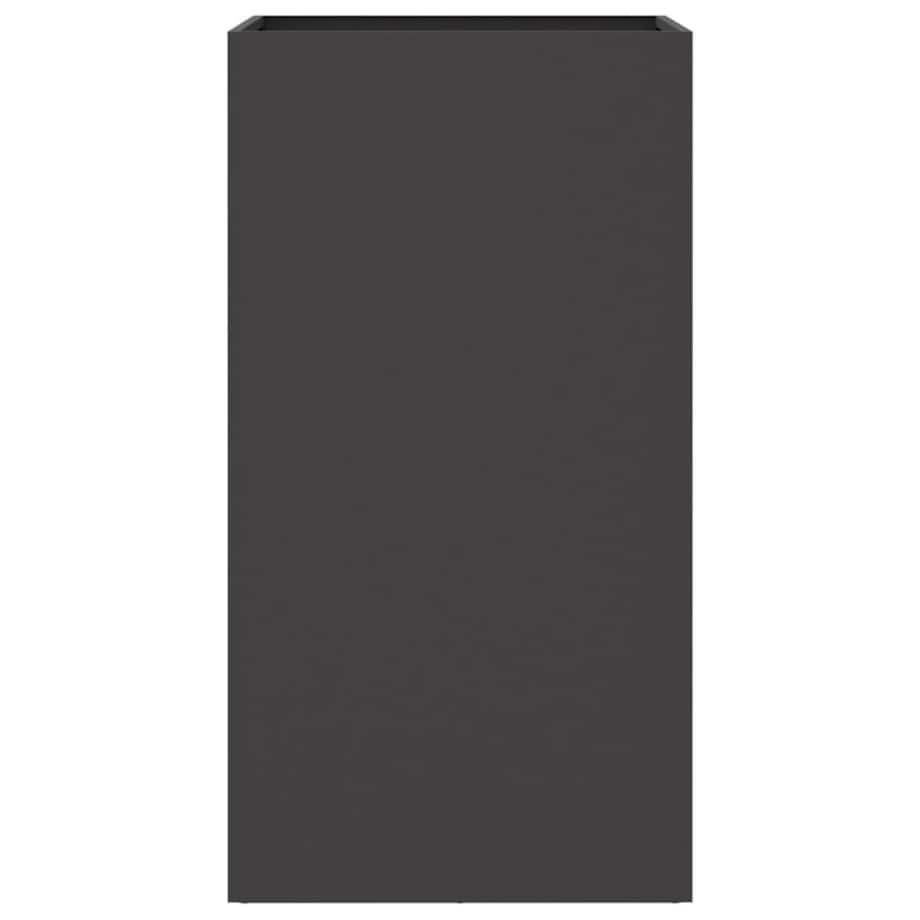 vidaXL Donica, czarna, 42x38x75 cm, stal