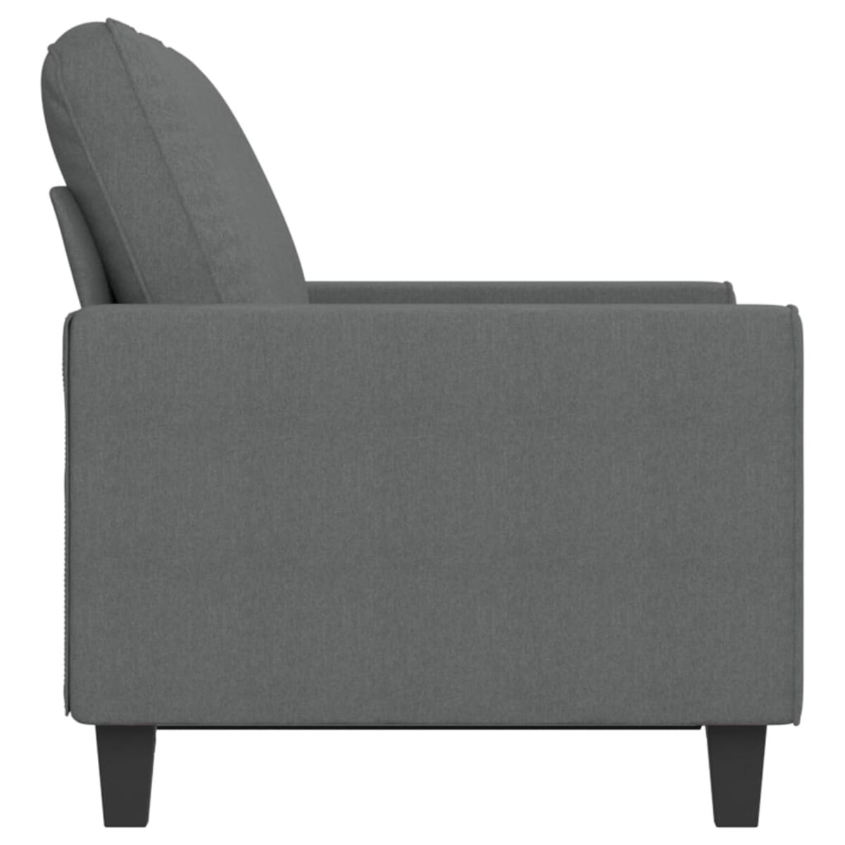 vidaXL Sofa 2-osobowa, ciemnoszara, 120 cm, tapicerowana tkaniną