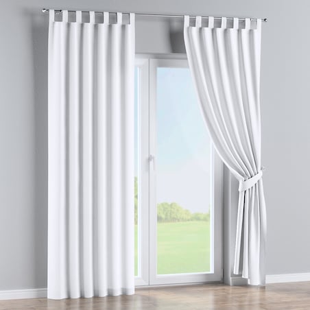 Zasłona na szelkach 1 szt. 130x245 śnieżnobiały
