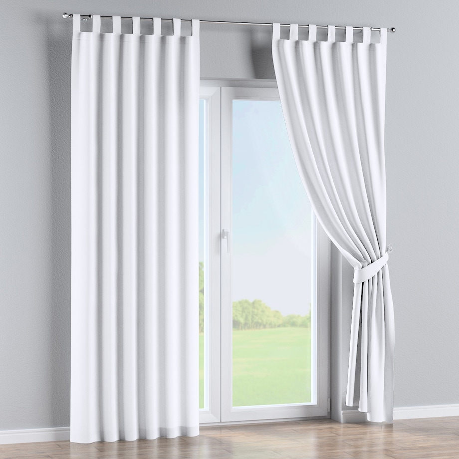 Zasłona na szelkach 1 szt. 130x245 śnieżnobiały