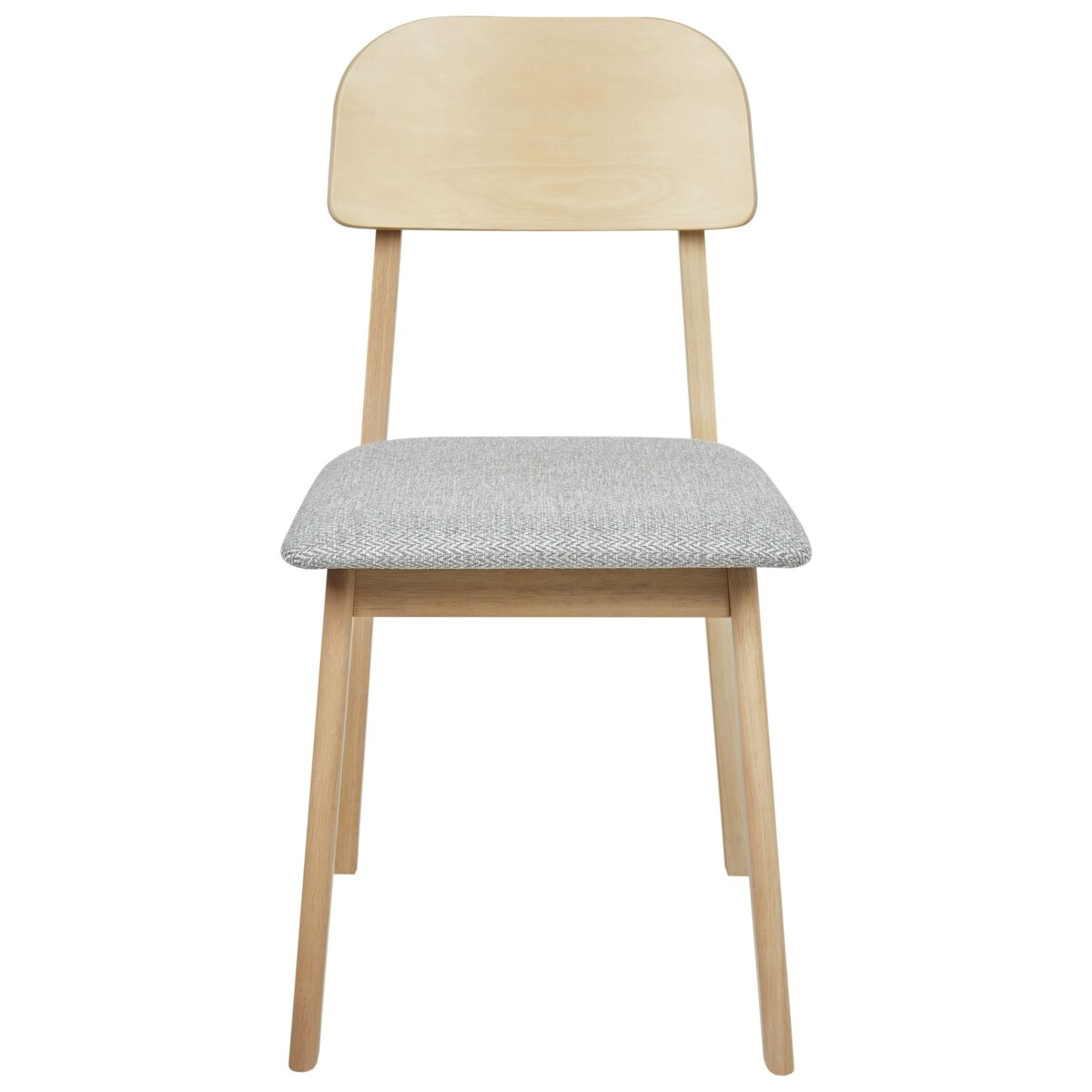 Zestaw 2 krzeseł do jadalni SCANDIA Drewno kauczukowe Jasnoszary