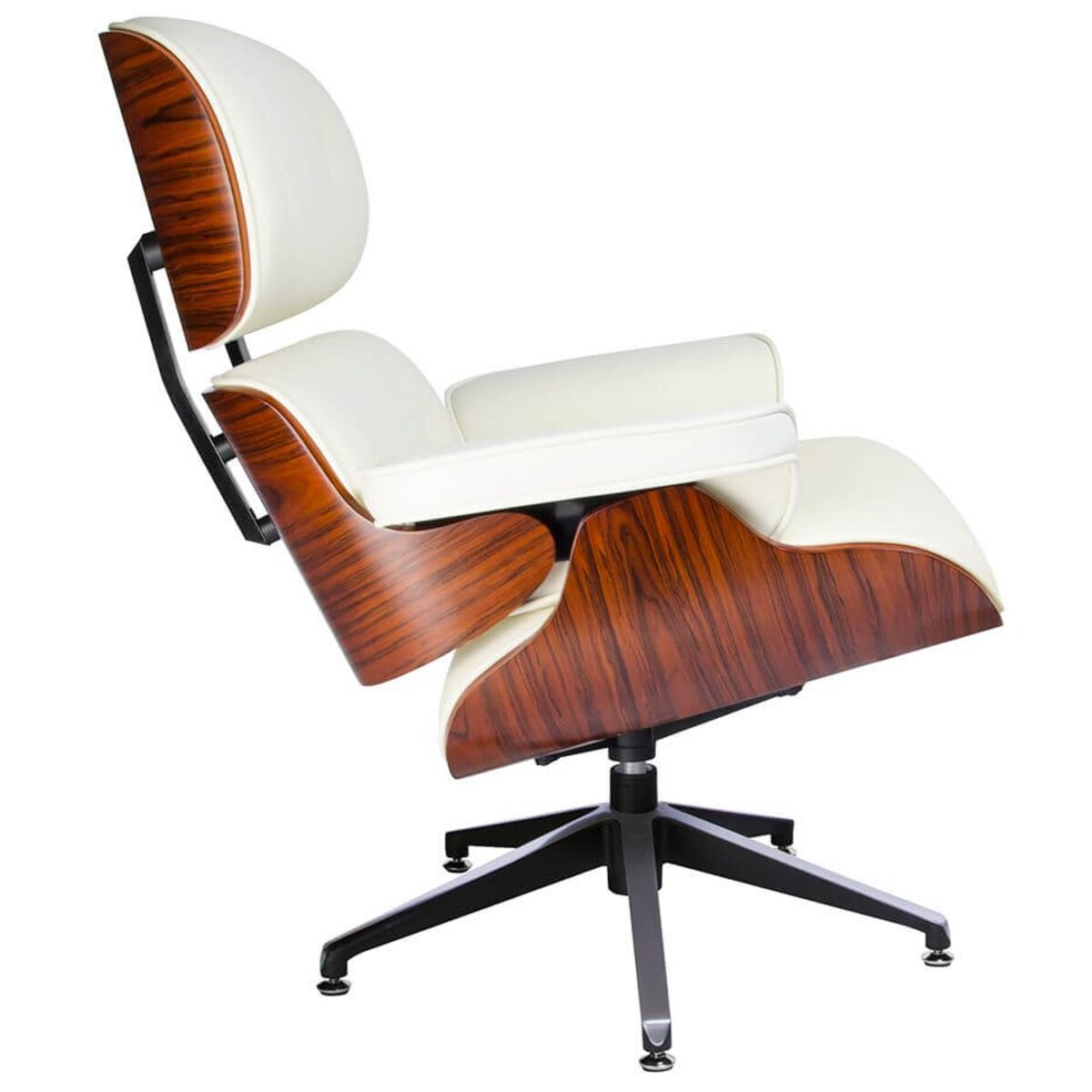 Wygodny fotel pokojowy Lounge biały sklejka różana, King Home