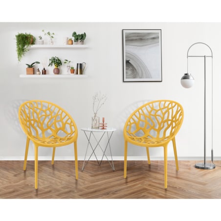 Krzesło ogrodowe plastikowe ALBERO muszatrdowe