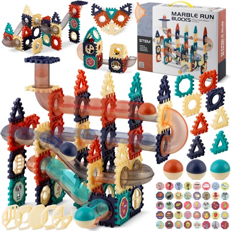 Klocki konstrukcyjne duże ze zjeżdżalnią 3d Ricokids