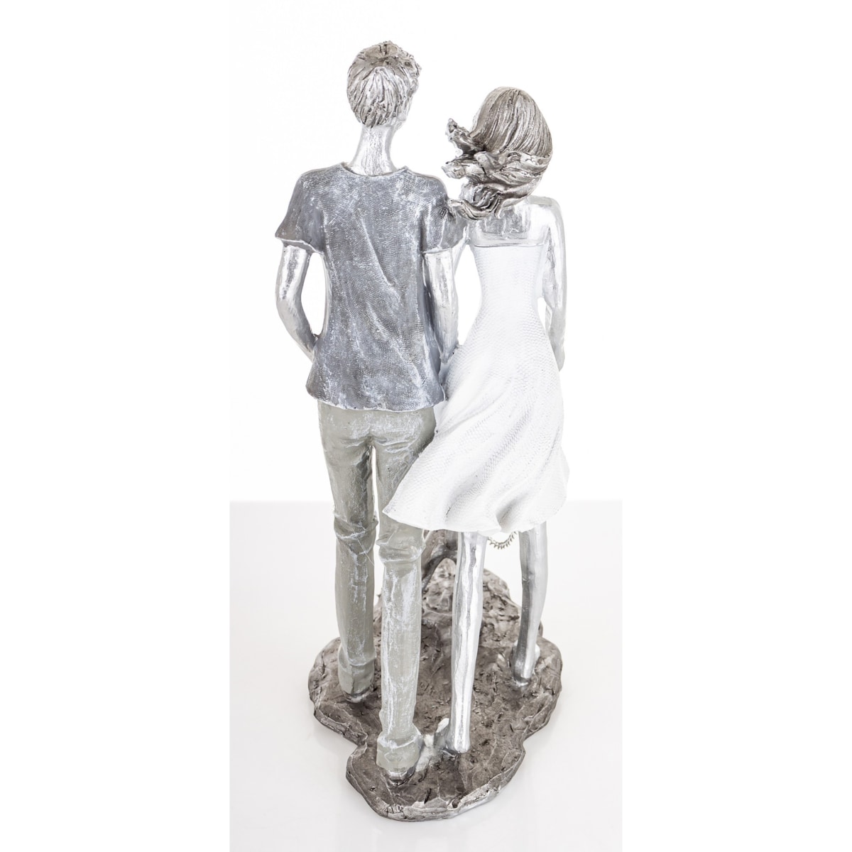 Dekoracja - figurka 26,5x10x18 cm PARA - spacer z psem