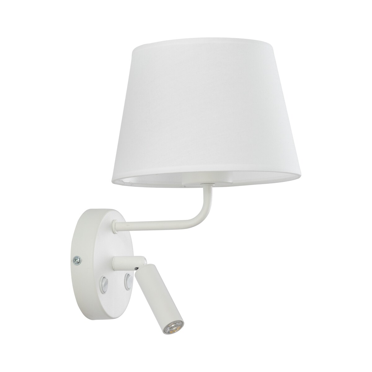 Kinkiet ścienny z reflektorkiem i włącznikiem MAJA WHITE 11393 TK Lighting biały E27 + G9