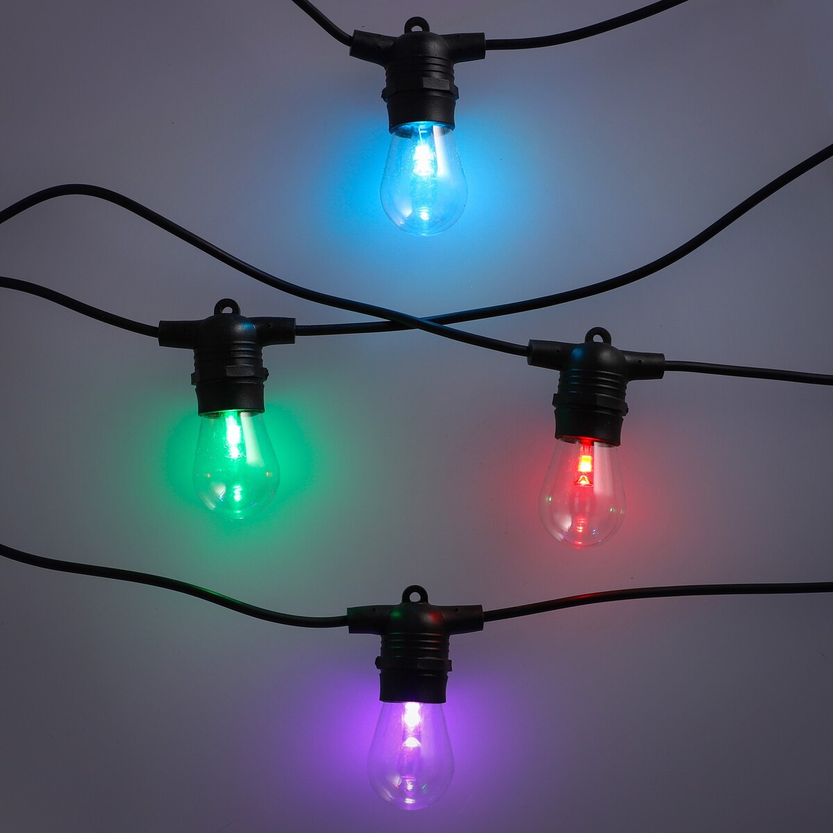 Girlanda solarna 10 LED ogrodowa 10m LAMPKI RBG kolorowa na balkon ŚWIETLNA