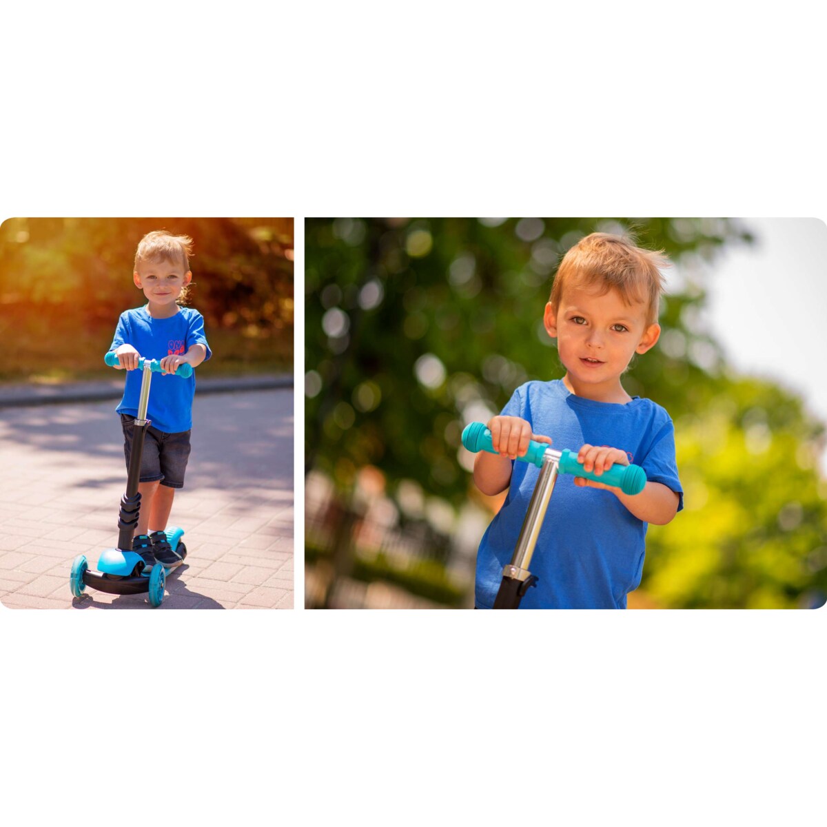 Hulajnoga trójkołowa balansowa dla dzieci 3w1 Ricokids Buggy niebieska