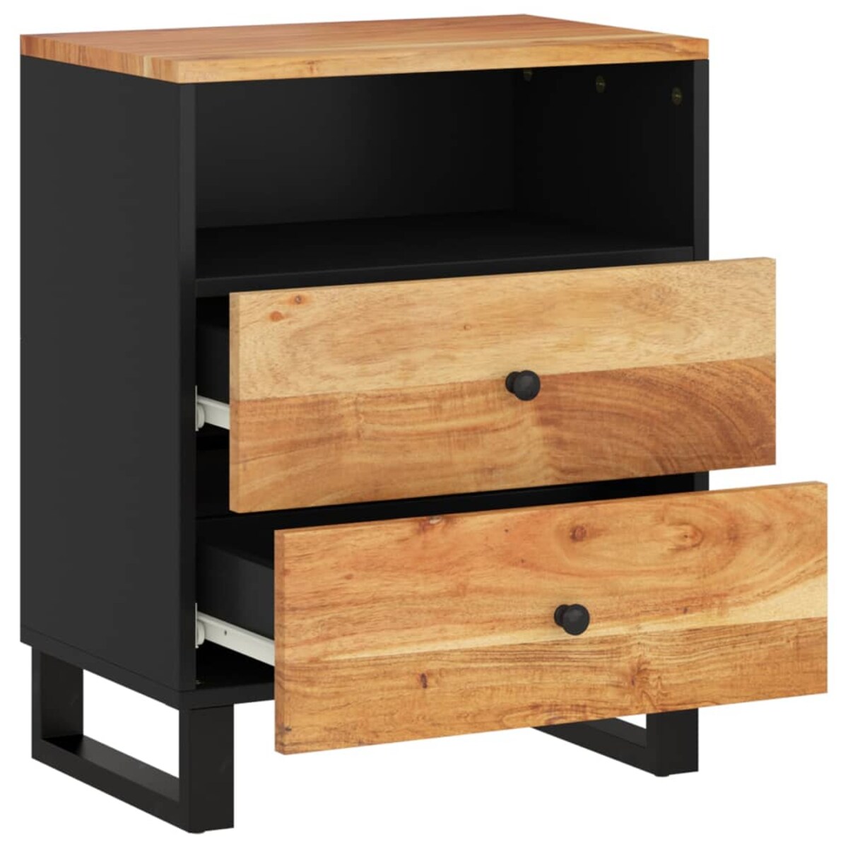 vidaXL Szafka nocna, 50x33x62 cm, lite drewno akacjowe