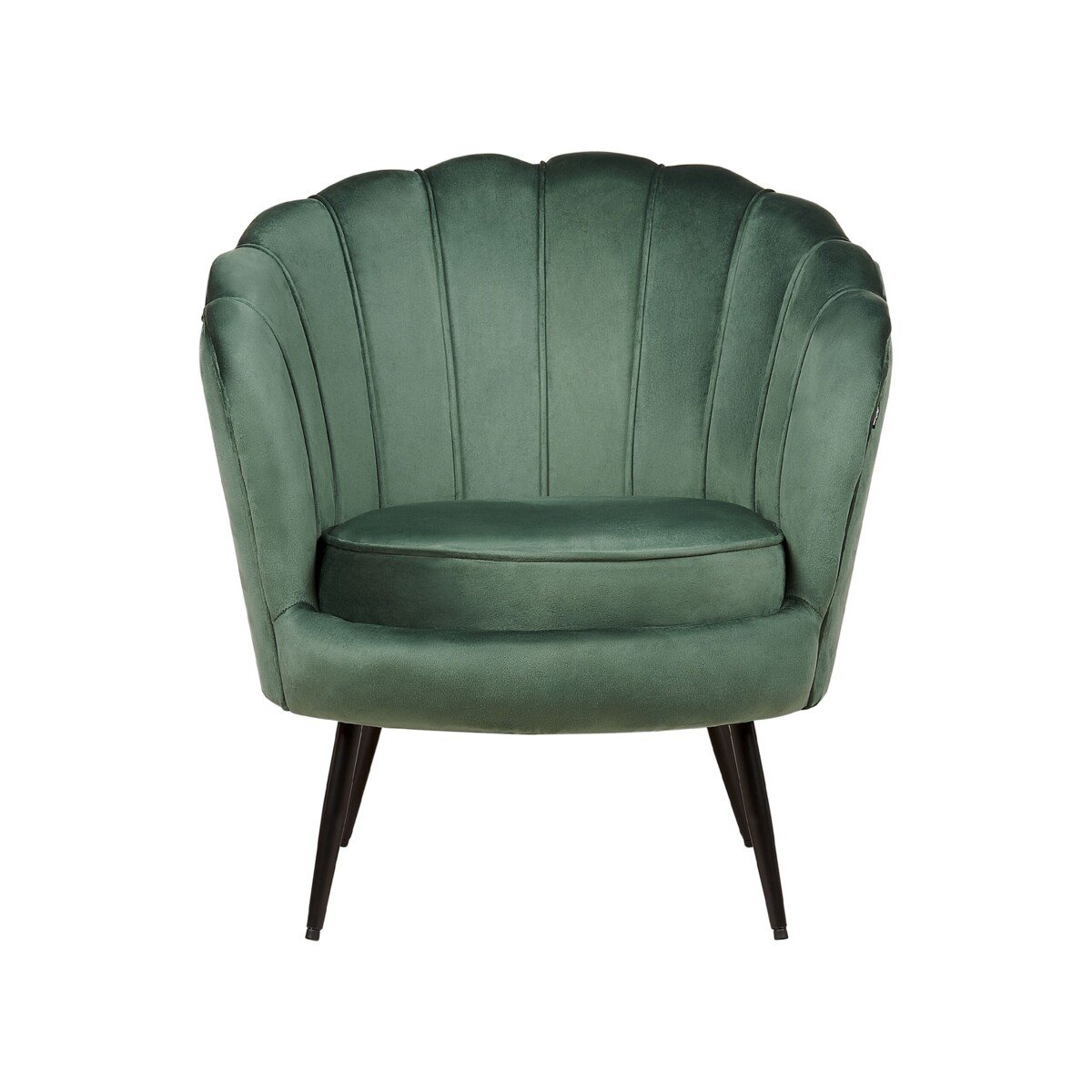 Fotel welurowy zielony LOVIKKA