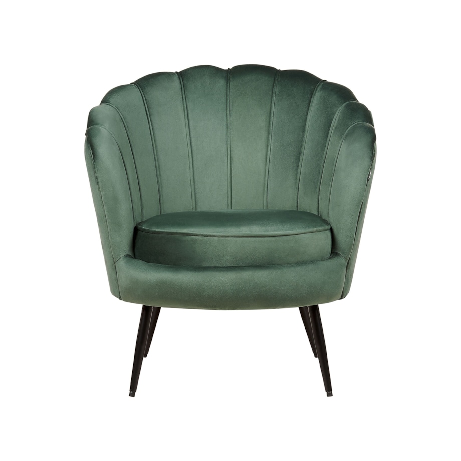 Fotel welurowy zielony LOVIKKA