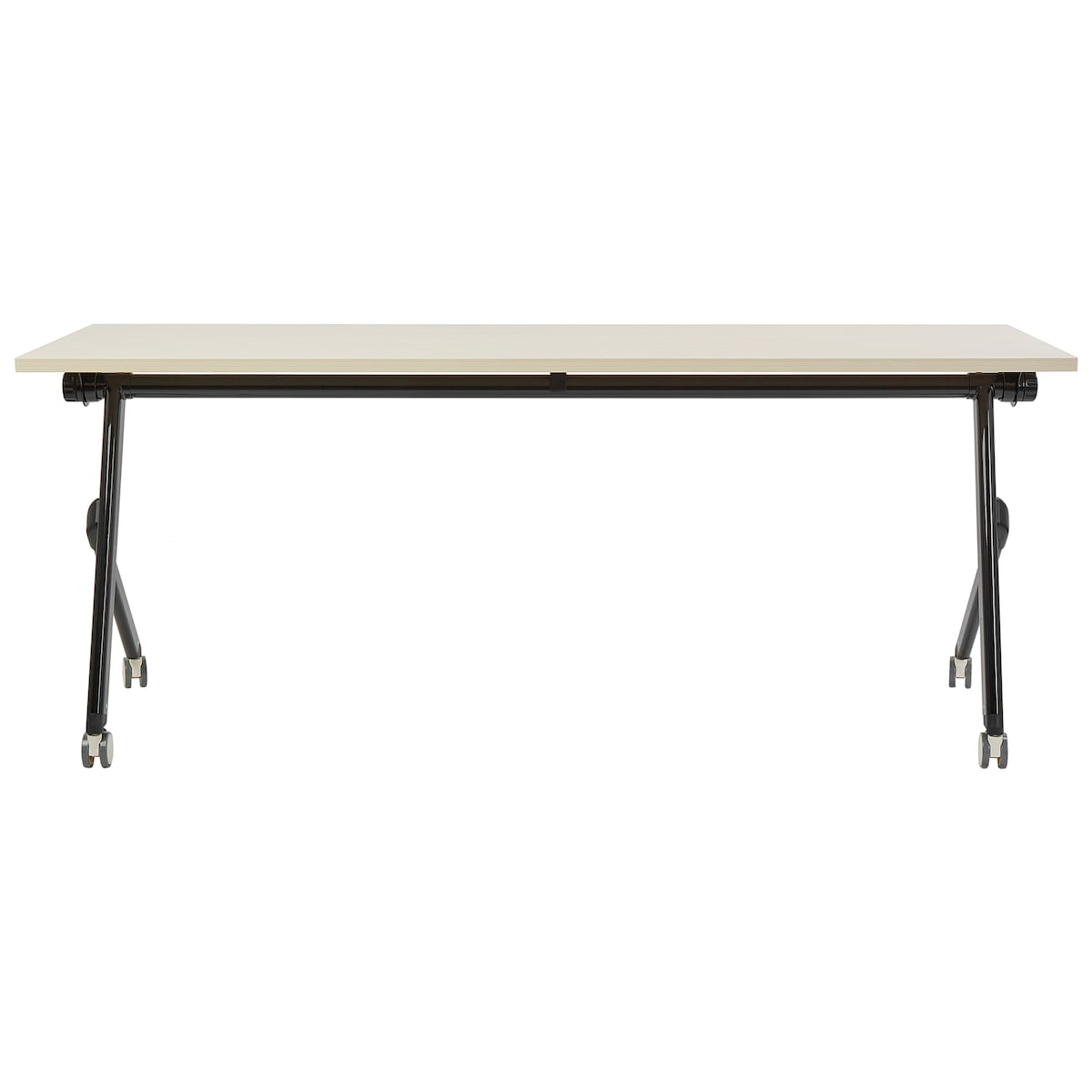 Składane biurko BENDI Jasnobrązowy 180 cm 60 cm z kółkami