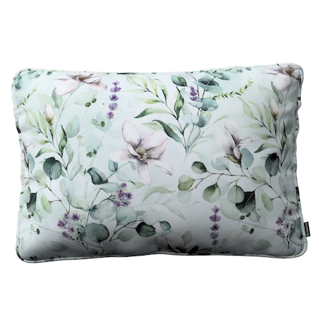 Poszewka Gabi na poduszkę prostokątna 60x40 magnolie na miętowym tle