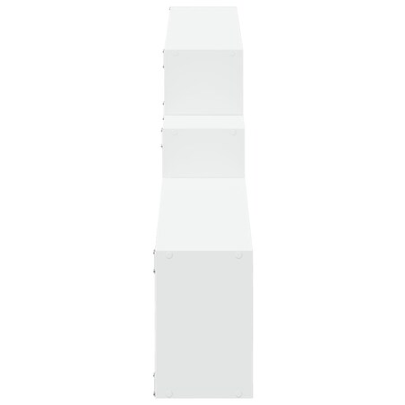 vidaXL Półka ścienna, 158x18x53 cm, biała, materiał drewnopochodny