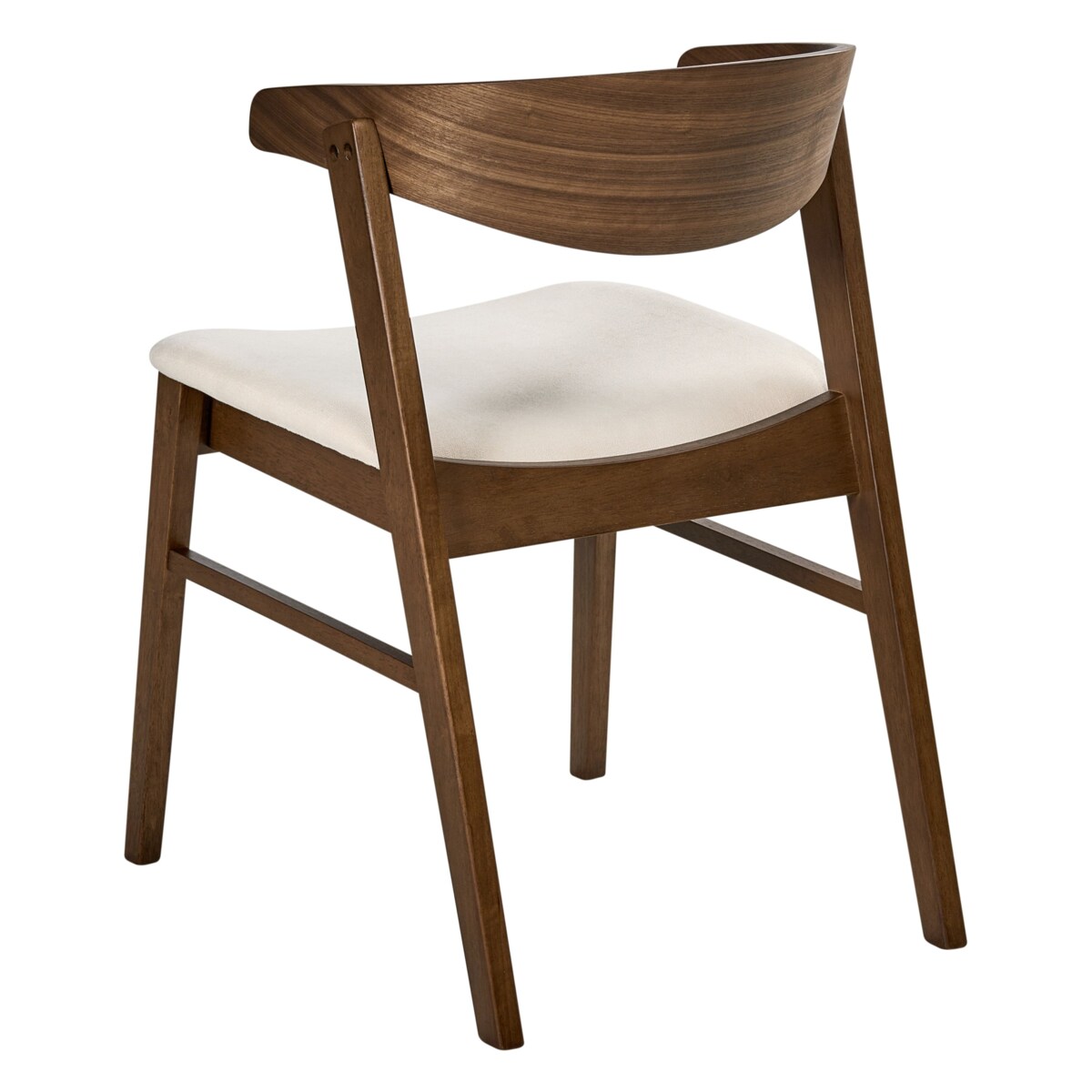 Zestaw 2 krzeseł do jadalni LILLY Złamana biel/ ciemny brąz