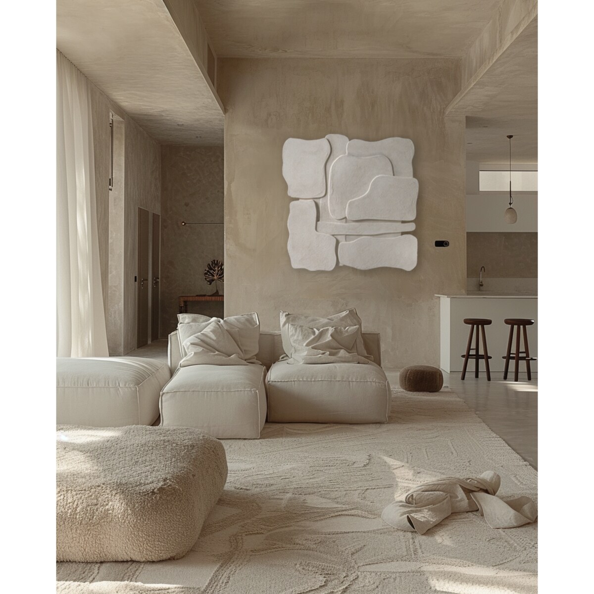 Relief Płaskorzeźba ścienna Organica III Ladnini