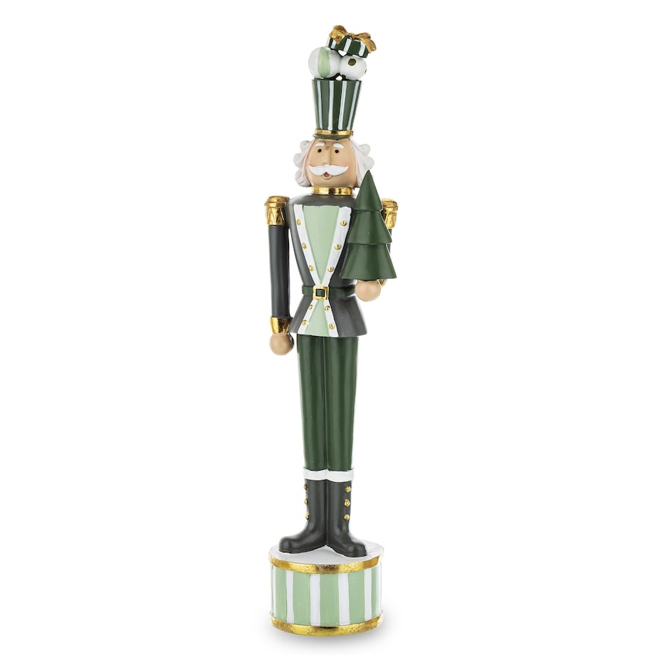 Dziadek do orzechów z choinką w ręku 49,5x10,5 cm