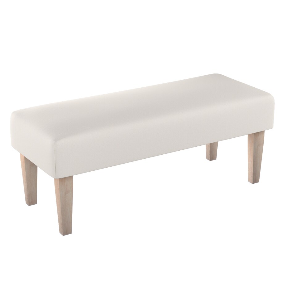 Ławka, kremowa biel, 100 x 40 x 40 cm, Etna