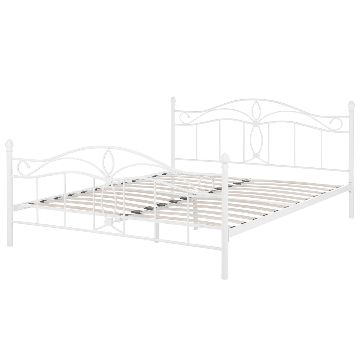 Łóżko metalowe 160 x 200 cm białe ANTLIA