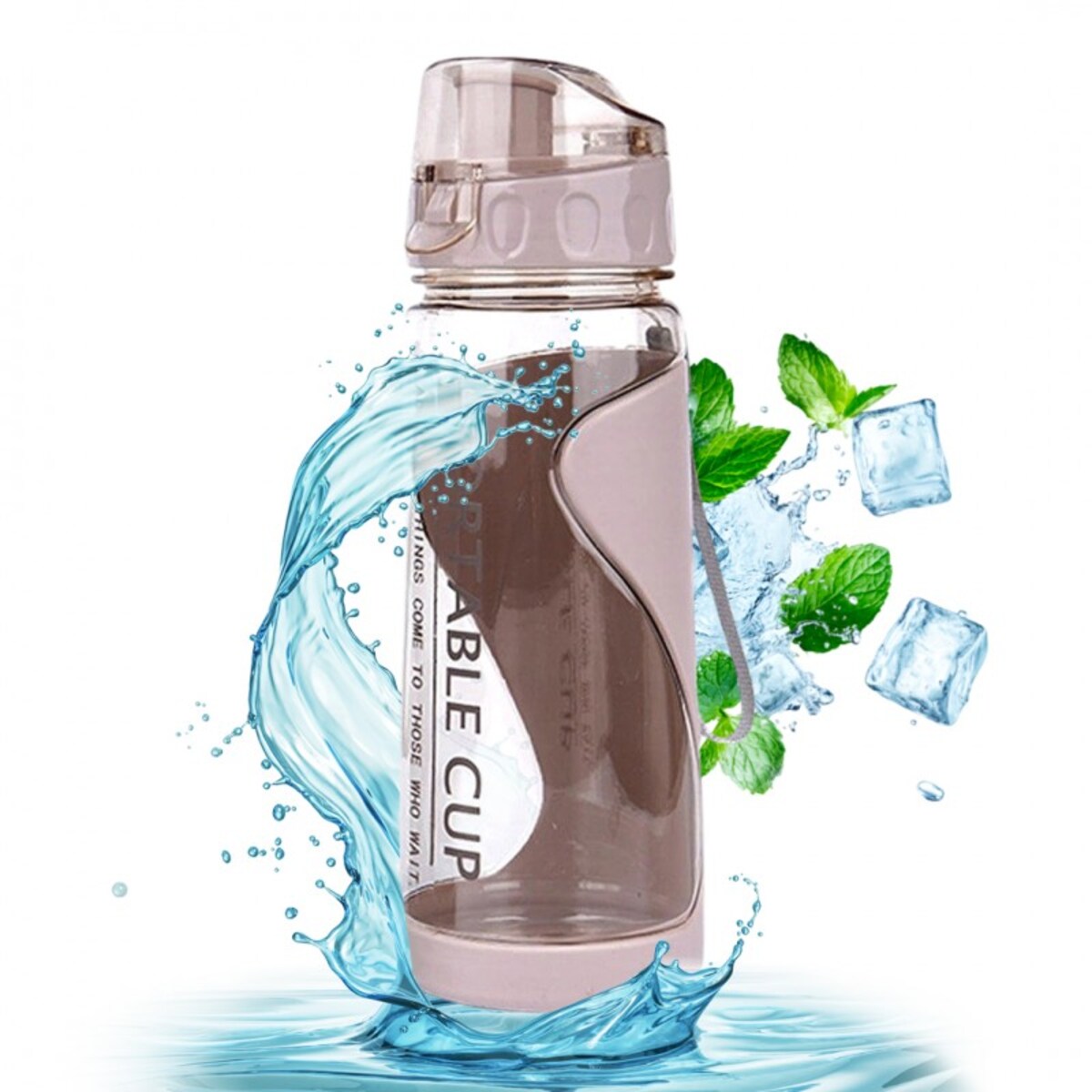 BUTELKA NA WODĘ BIDON NA SIŁOWNIĘ FITNESS 600ml przenośny mały BD02