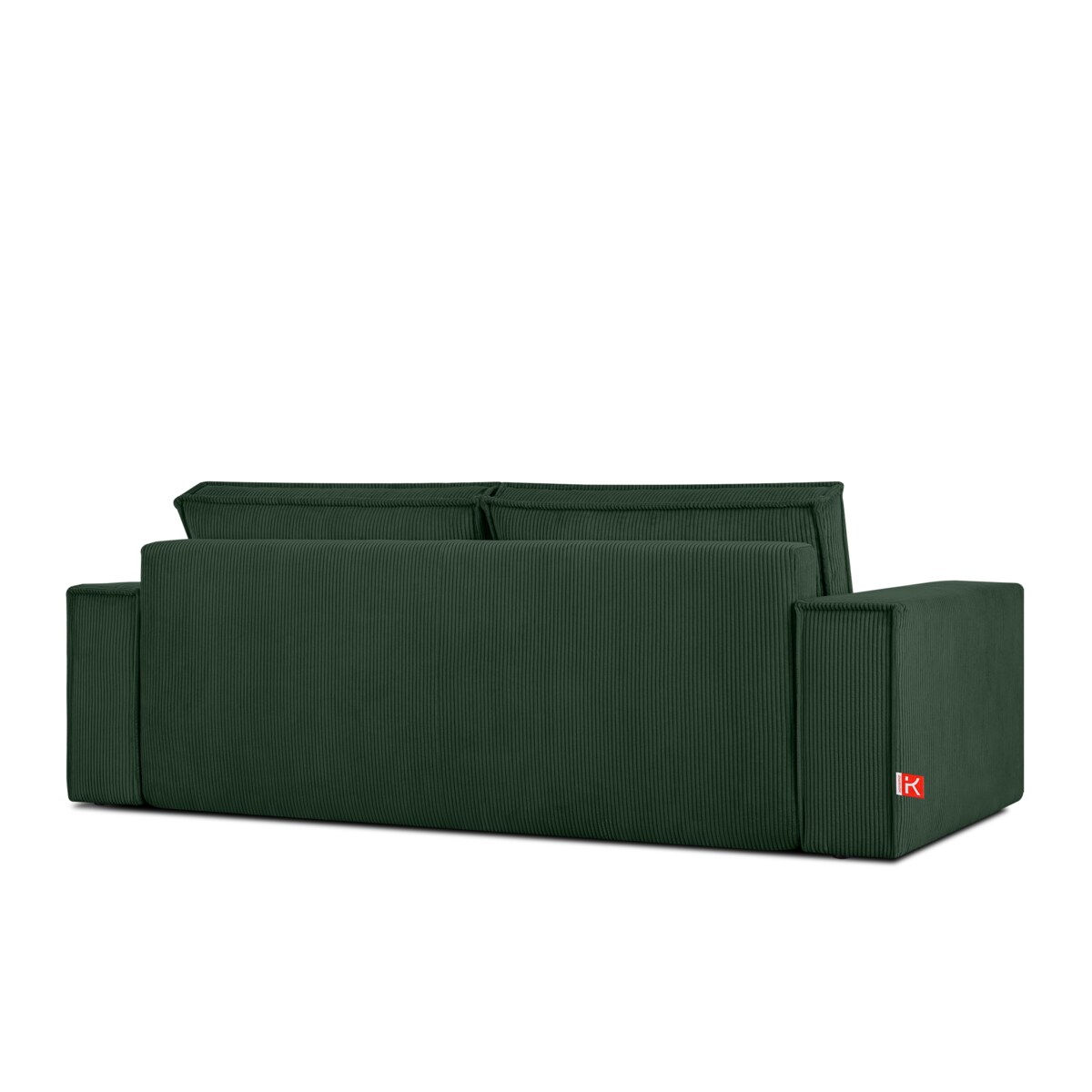 KONSIMO NAPI Sofa 3-osobowa z pojemnikiem na łóżko, kolor ciemnozielony
