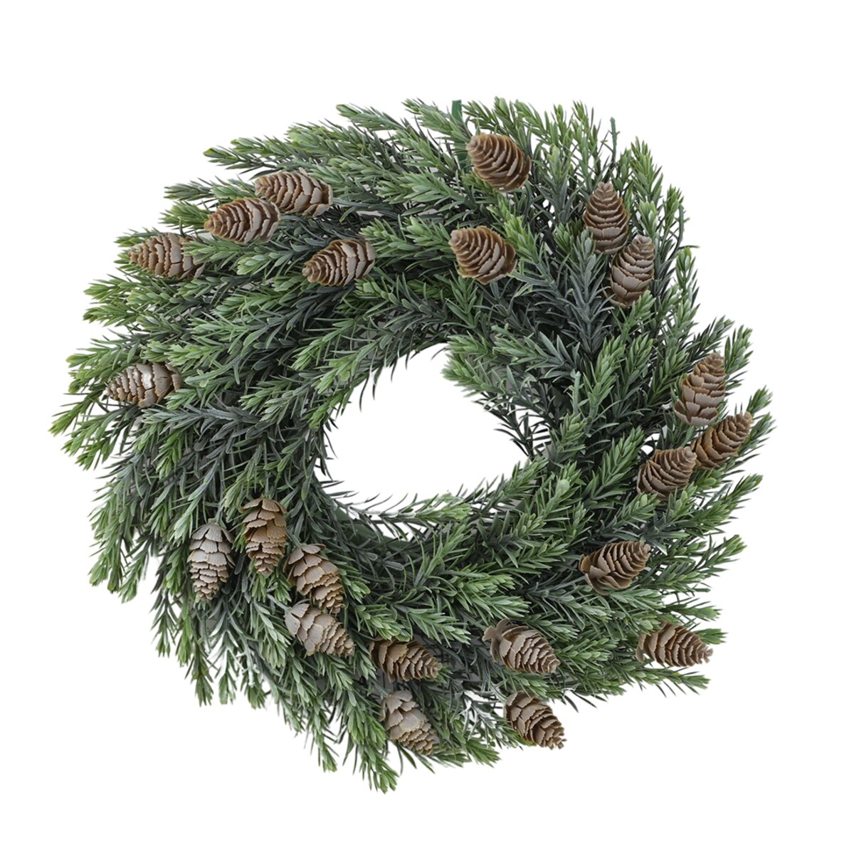 Sztuczny wianek świąteczny z jodły z szyszkami 38 cm