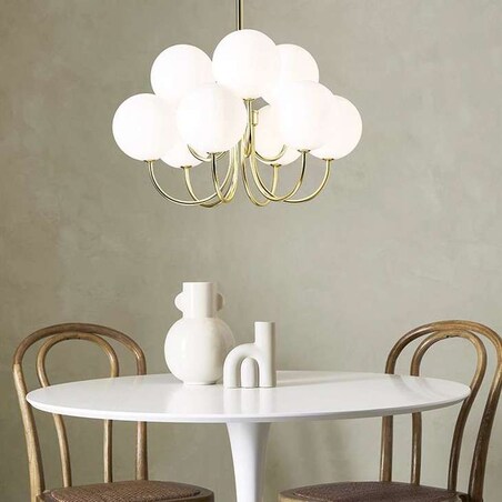 LAMPA wisząca BIANCO 107994 Markslojd szklana OPRAWA molekuły ZWIS kule balls białe złote