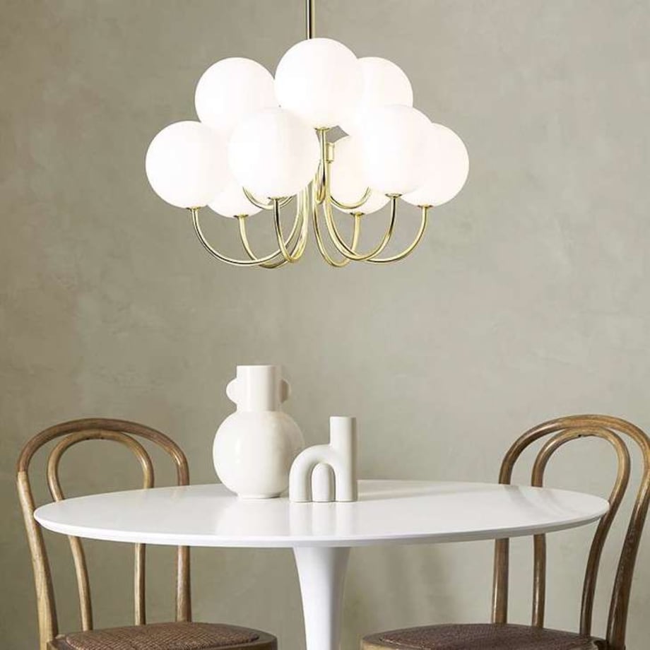 LAMPA wisząca BIANCO 107994 Markslojd szklana OPRAWA molekuły ZWIS kule balls białe złote