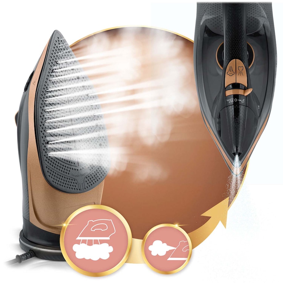 Żelazko bezprzewodowe parowe 2600W ceramiczna powłoka Berdsen 333300