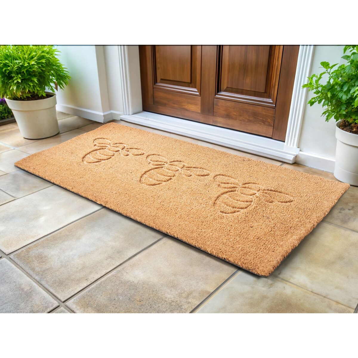 Wycieraczka CAVITE 55 x 120 cm Naturalny Włókno kokosowe