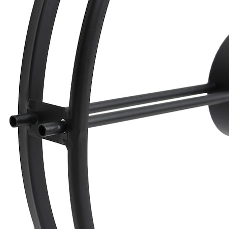 vidaXL Zegar ścienny, czarny, 52 cm, żelazo