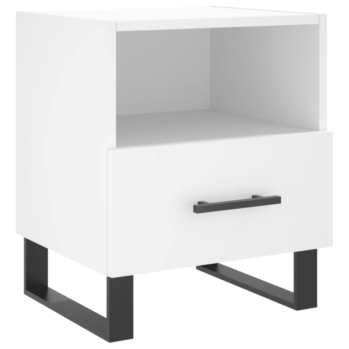 vidaXL Szafka nocna, biała, 40x35x47,5 cm, materiał drewnopochodny