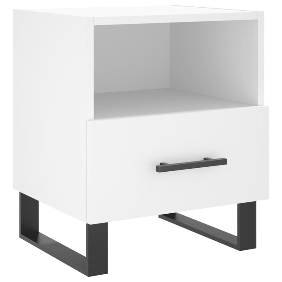 vidaXL Szafka nocna, biała, 40x35x47,5 cm, materiał drewnopochodny