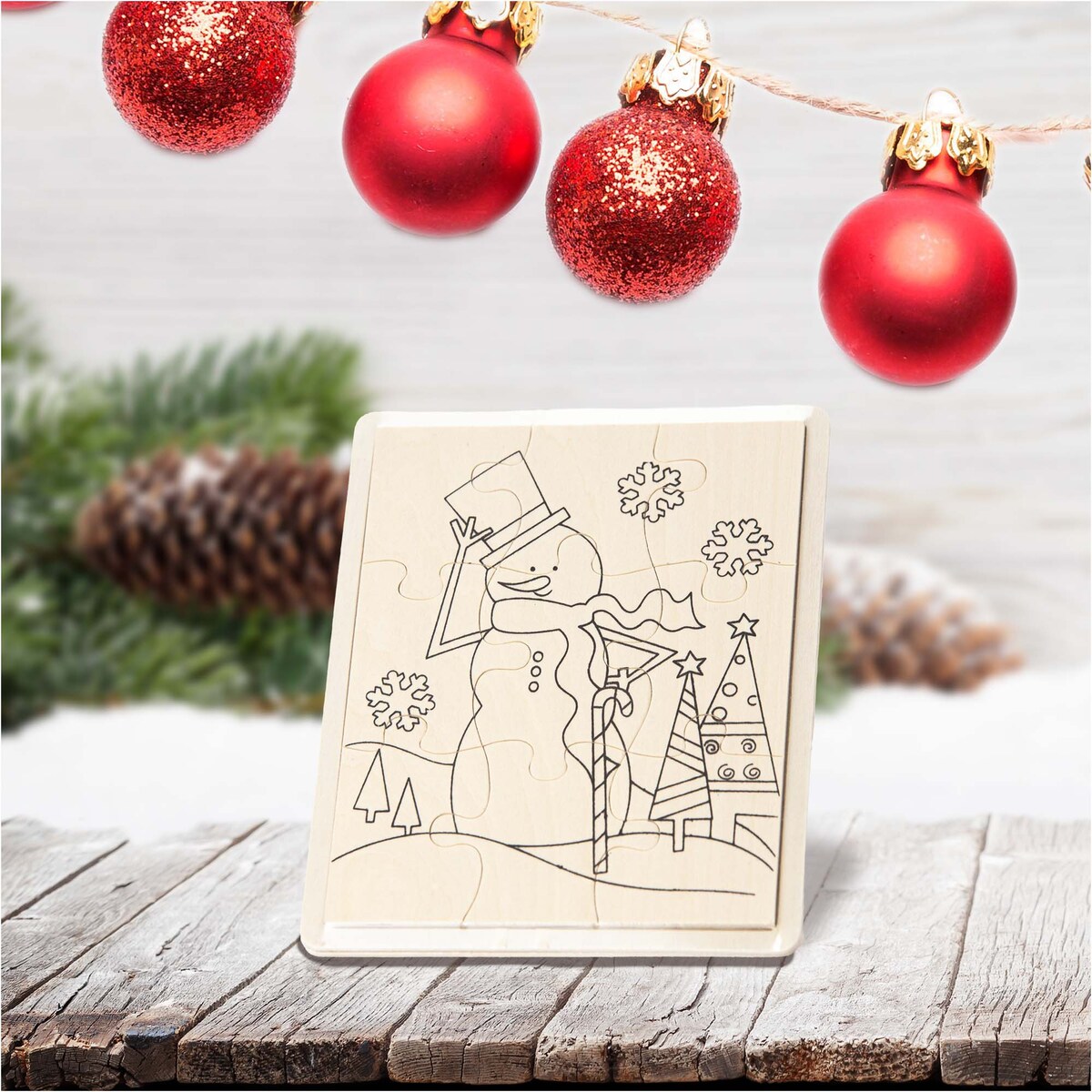 Kolorowanka Obrazek Do Malowania 15X20 Cm Świąteczny Dla Dzieci Bałwanek