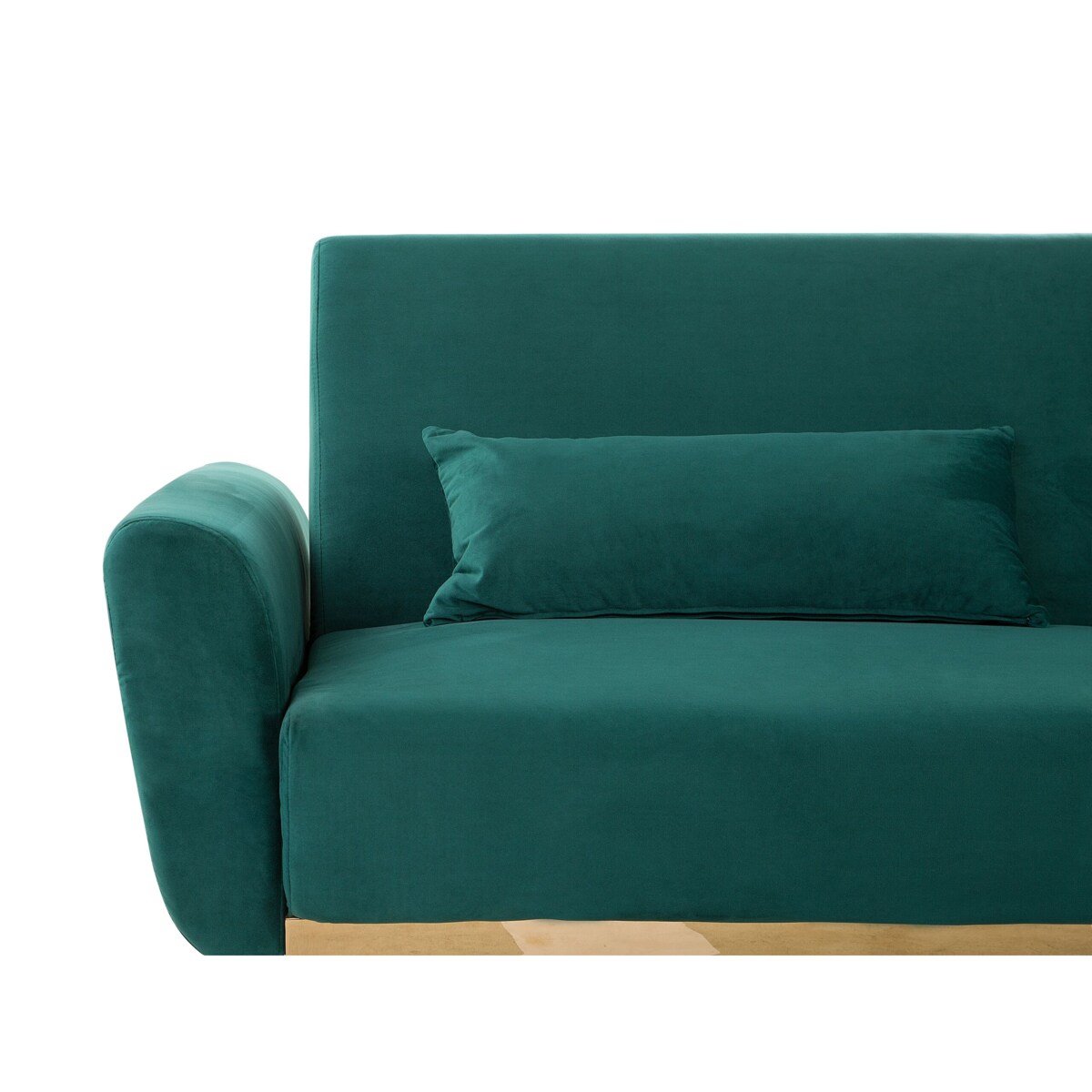 Sofa rozkładana welurowa zielona EINA