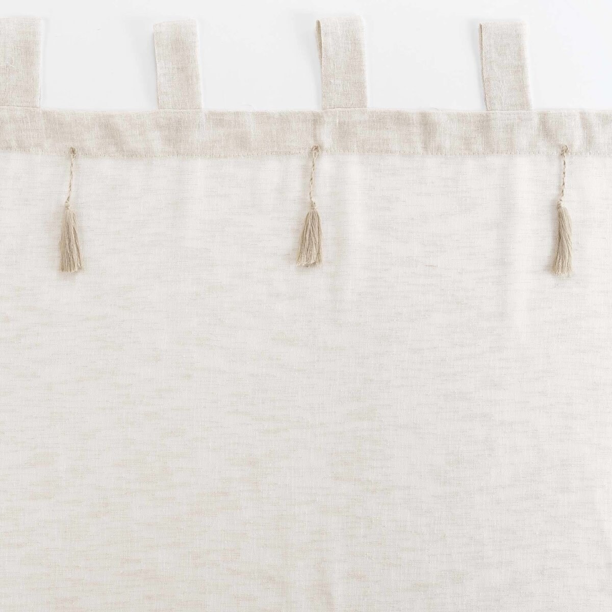 Firanka z ozdobnymi pomponami DALILA, 140 x 240 cm