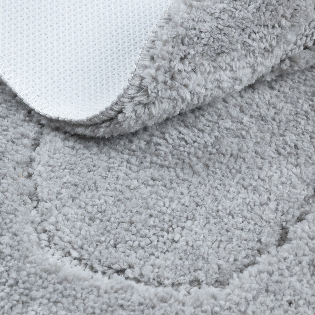 Zestaw 2szt Dywanik łazienkowy Soft 40x60 cm antypoślizgowy owalny szary