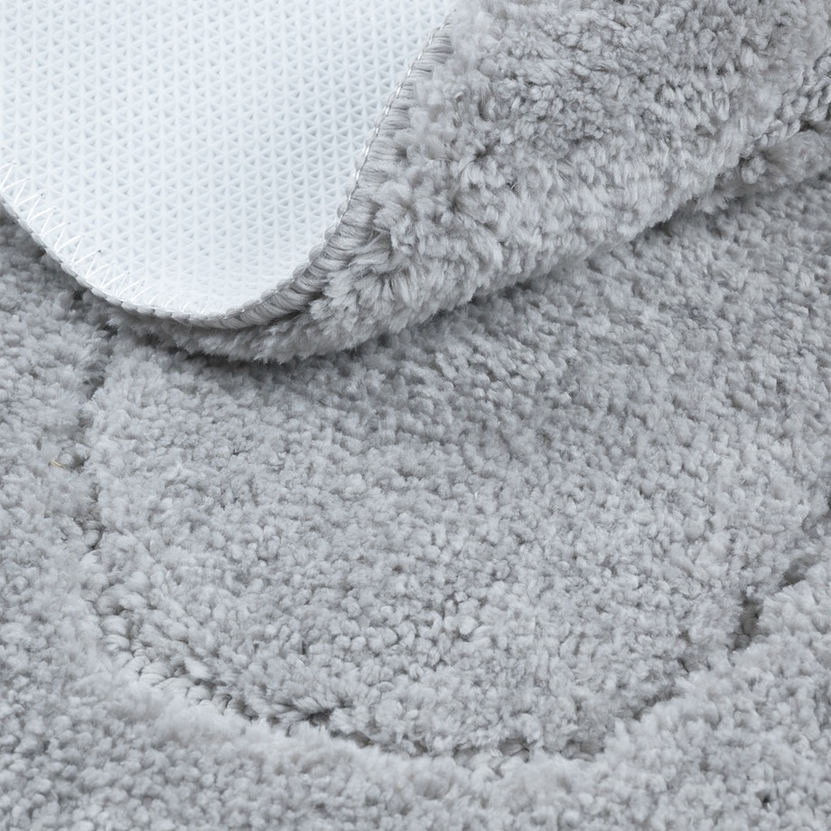 Zestaw 2szt Dywanik łazienkowy Soft 40x60 cm antypoślizgowy owalny szary