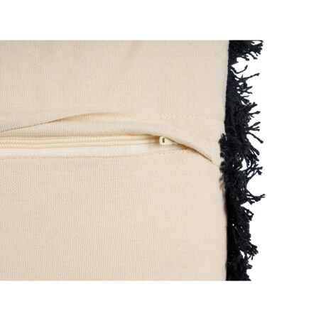 2 poduszki dekoracyjne w owce z frędzlami 45 x 45 cm beżowa BANNU