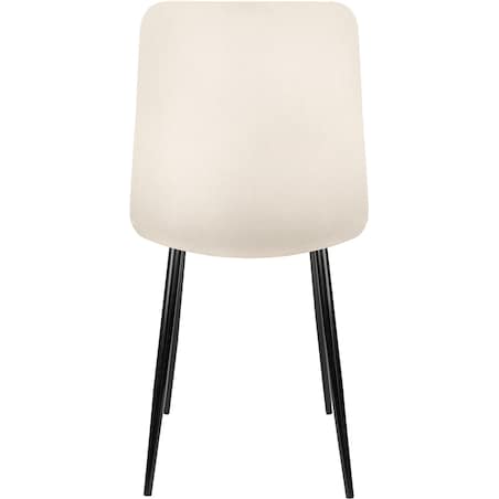 Krzesło welurowe tapicerowane beżowe pikowane czarne nogi