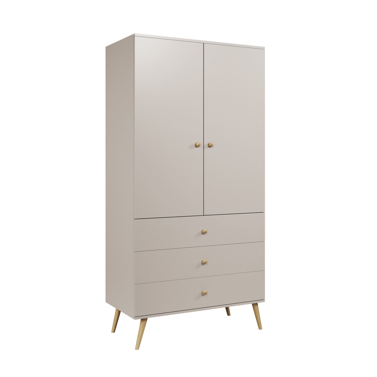 Szafa z szufladami i drążkiem w stylu Boho - Kaszmir