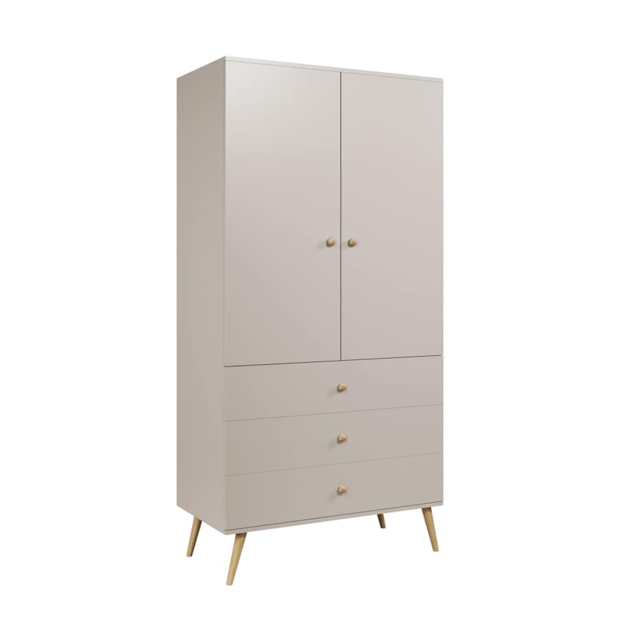 Szafa z szufladami i drążkiem w stylu Boho - Kaszmir