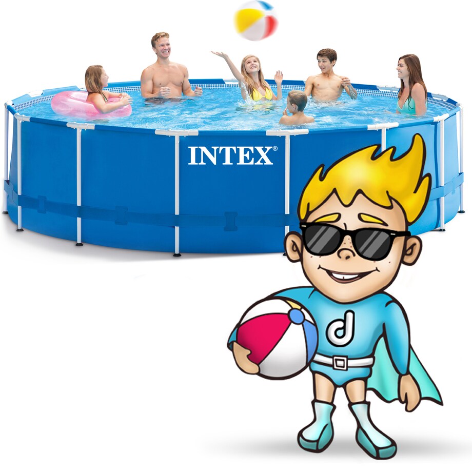 Basen ogrodowy stelażowy Intex 457x122 zestaw 21w1