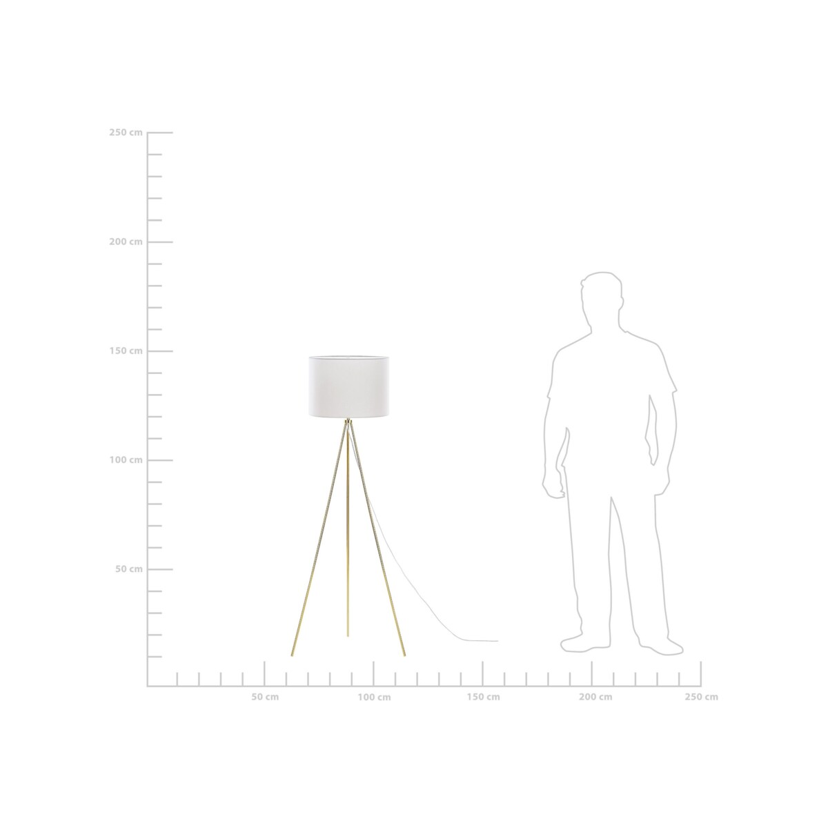Lampa podłogowa biało-złota VISTULA