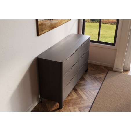 Drewniana komoda bukowa Visby MODENA LOW 150 / kolor palisander