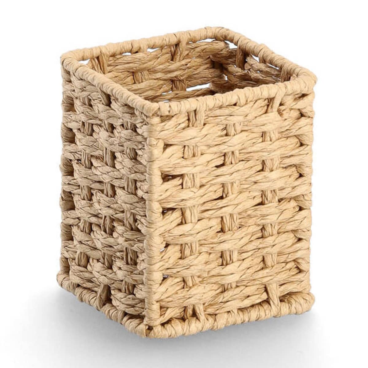 Pojemnik na długopisy z papierowej plecionki 8 x 8 x 10,7 cm