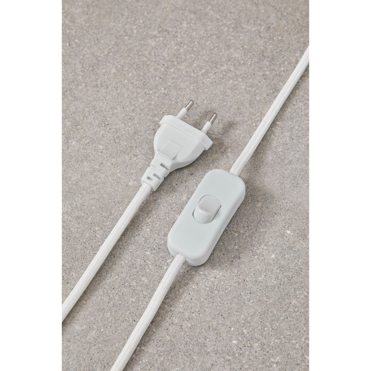 Lampa podłogowa z ceramiki i lnu Canela kremowa