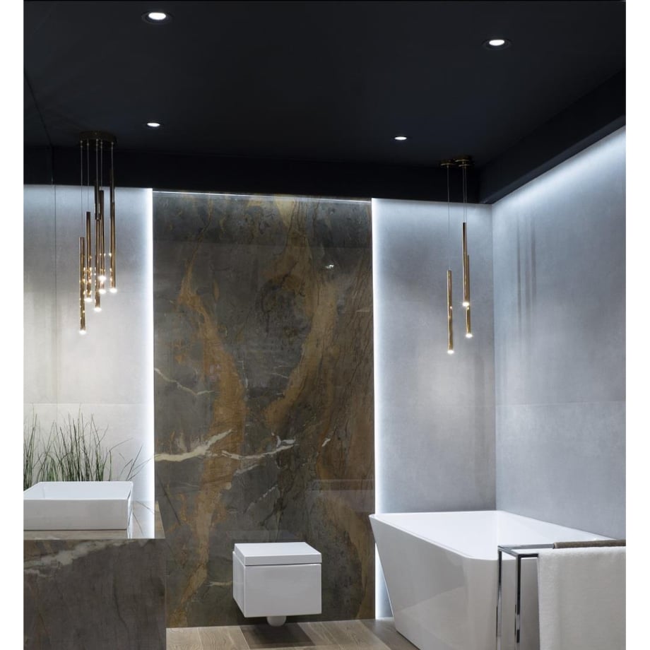 LAMPA wisząca ORGANIC P0205D Maxlight metalowa OPRAWA tuby LED 10W 3000K zwis sople miedź